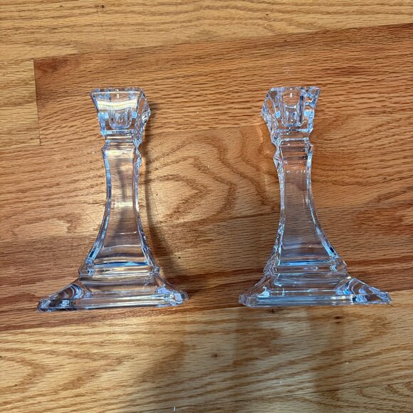 Tiffany Crystal Candlestick Holders - Picture 1 of 1